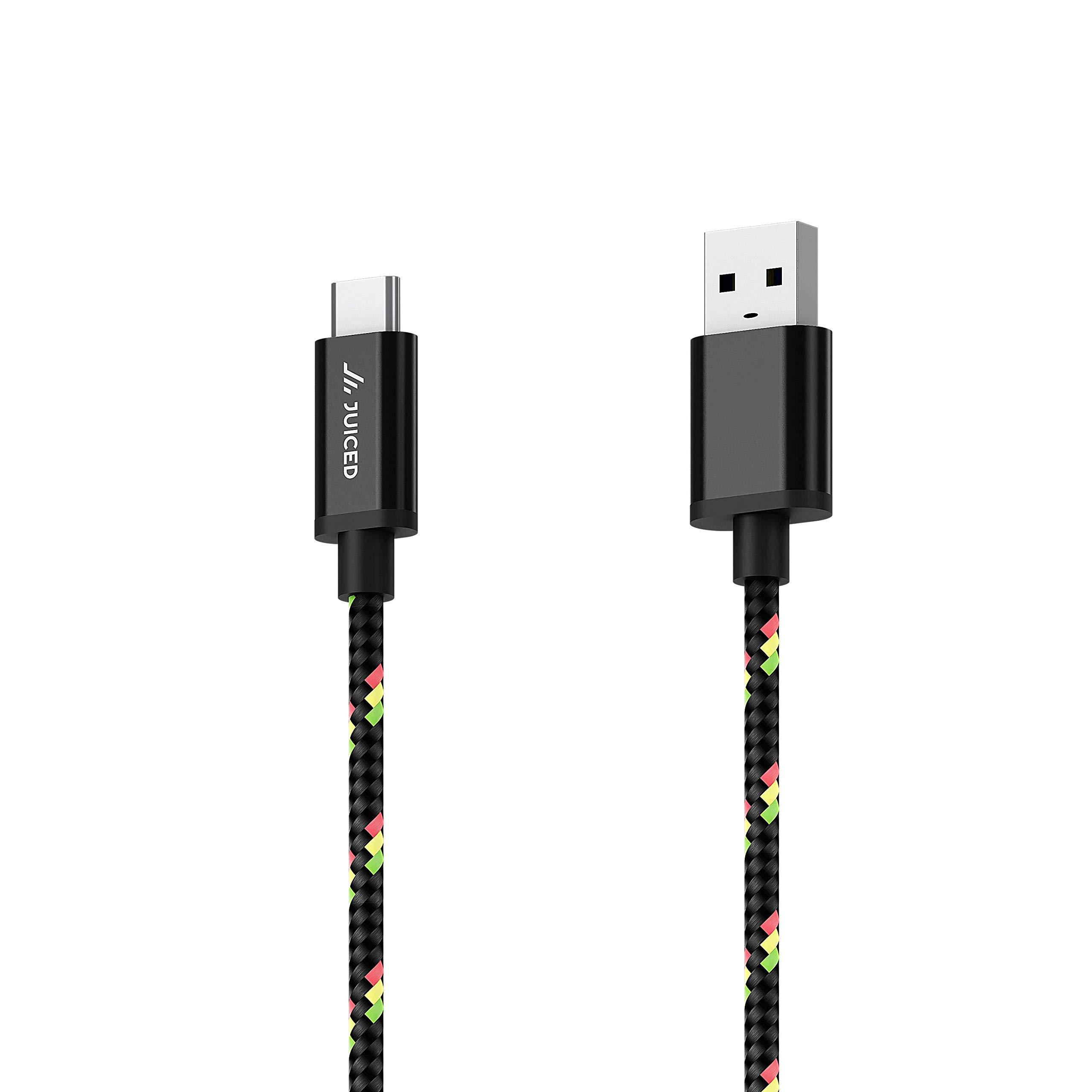 Juiced Systems Juiced Systems USB-C to USB-A 10 Gbps USB 3.2 Gen 2 Data Power Cable | 2 Meter 6.5 ft Length | Fast Charging with Quick Data Transfers
