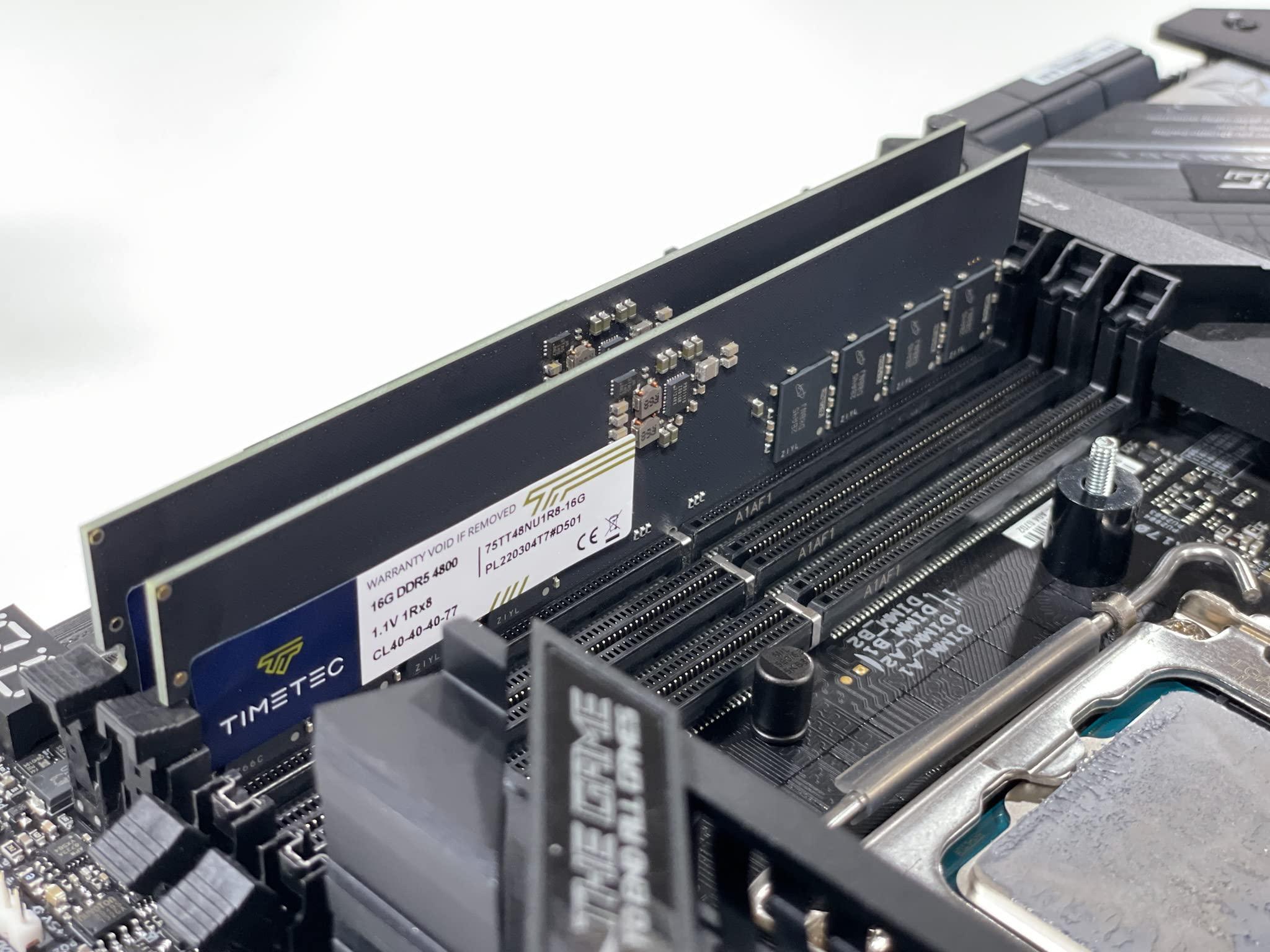 Timetec Timetec DDR5 Unbuffered Non-ECC 1.1V 288 Pin UDIMM Desktop Memory RAM Module Upgrade (4800MHz, 16GB)