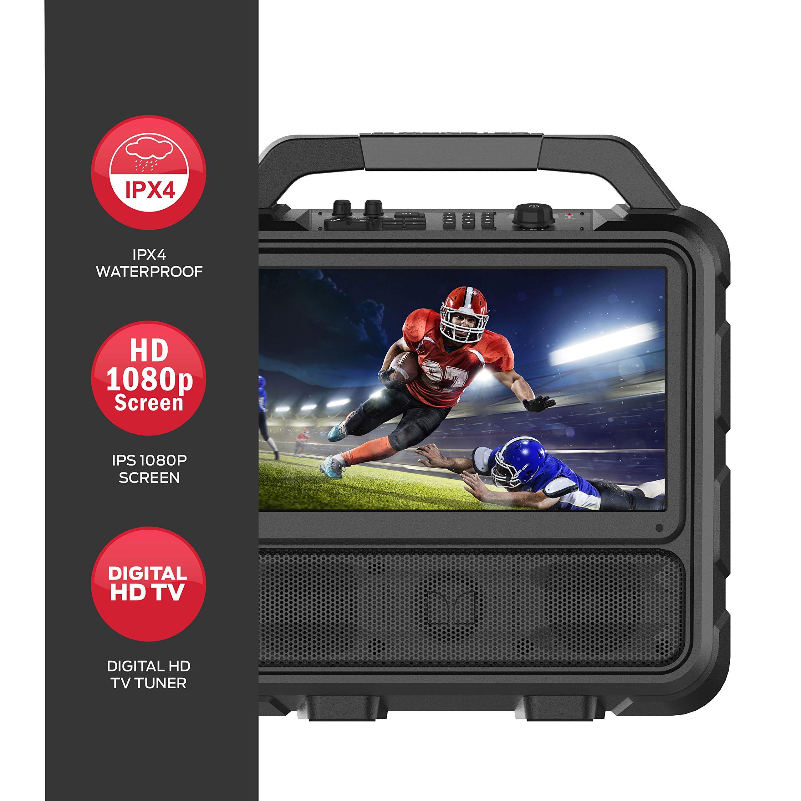 Monster Monster Vision Portable Entertainment System | 15.6-inch Full HD Display, 60W Audio, Up to 25 Hours of Playback. Two HDMI Ports for Your Favorite Smart Streaming or Gaming Device | Weather Resistant