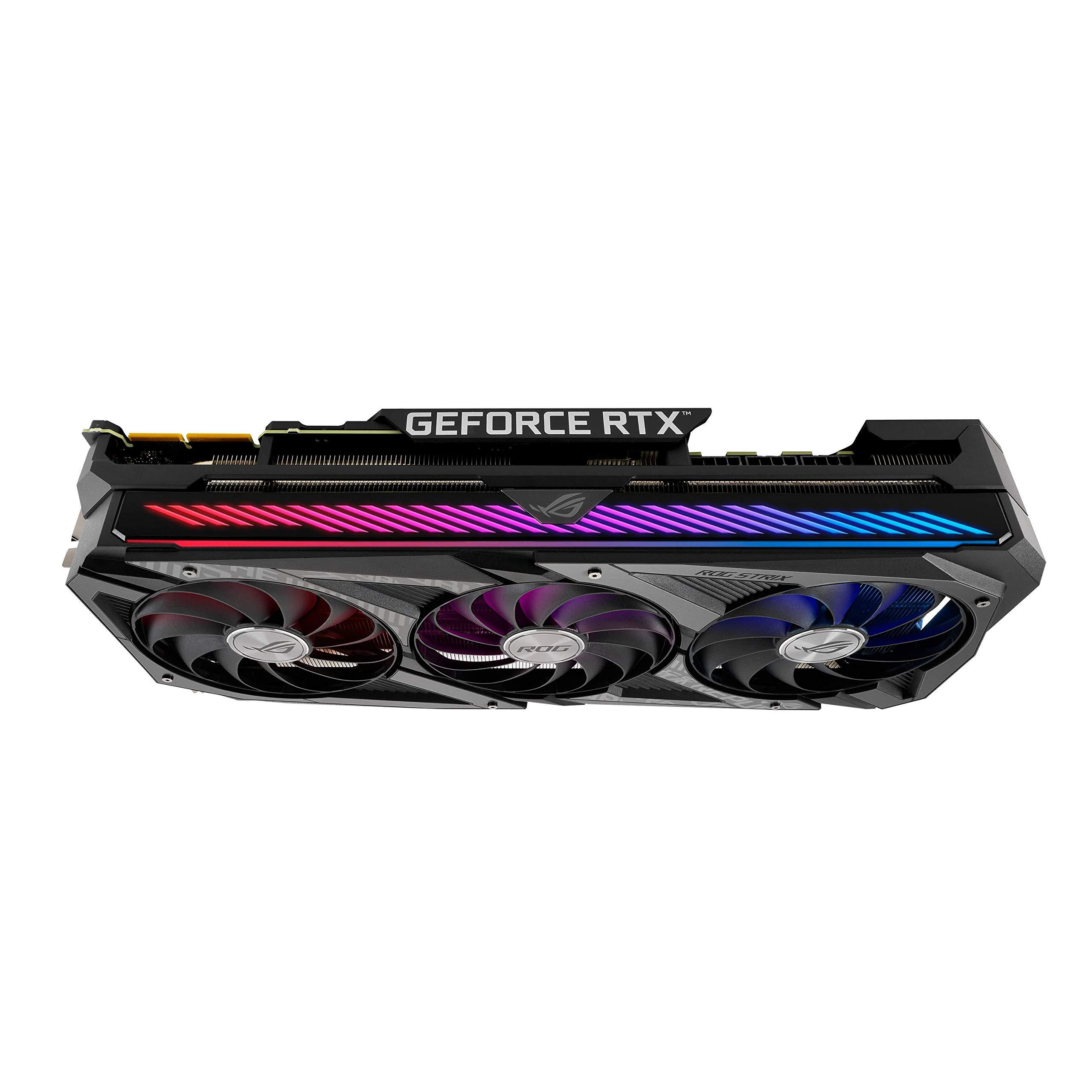 ASUS ASUS ROG STRIX NVIDIA GeForce RTX 3090 Gaming Graphics Card- PCIe 4.0, 24GB GDDR6X, HDMI 2.1, DisplayPort 1.4a, Axial-Tech Fan Design, 2.9-Slot