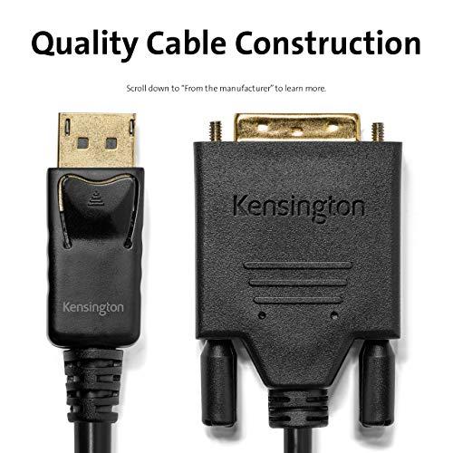Kensington Kensington DisplayPort 1.2 to DVI-D Cable, 6ft (K33023WW)