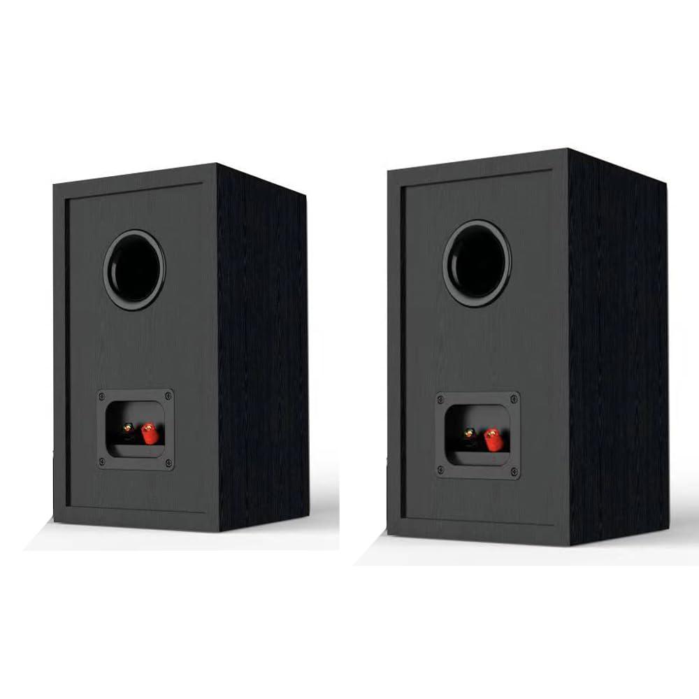 SAMTRONIC SAMTRONIC Passive Bookshelf Speakers 5.25" High Output Woofer and 4 inches Ribbon Tweeter Wood Color, Pair - Needs Amplifier or Receiver to Operate