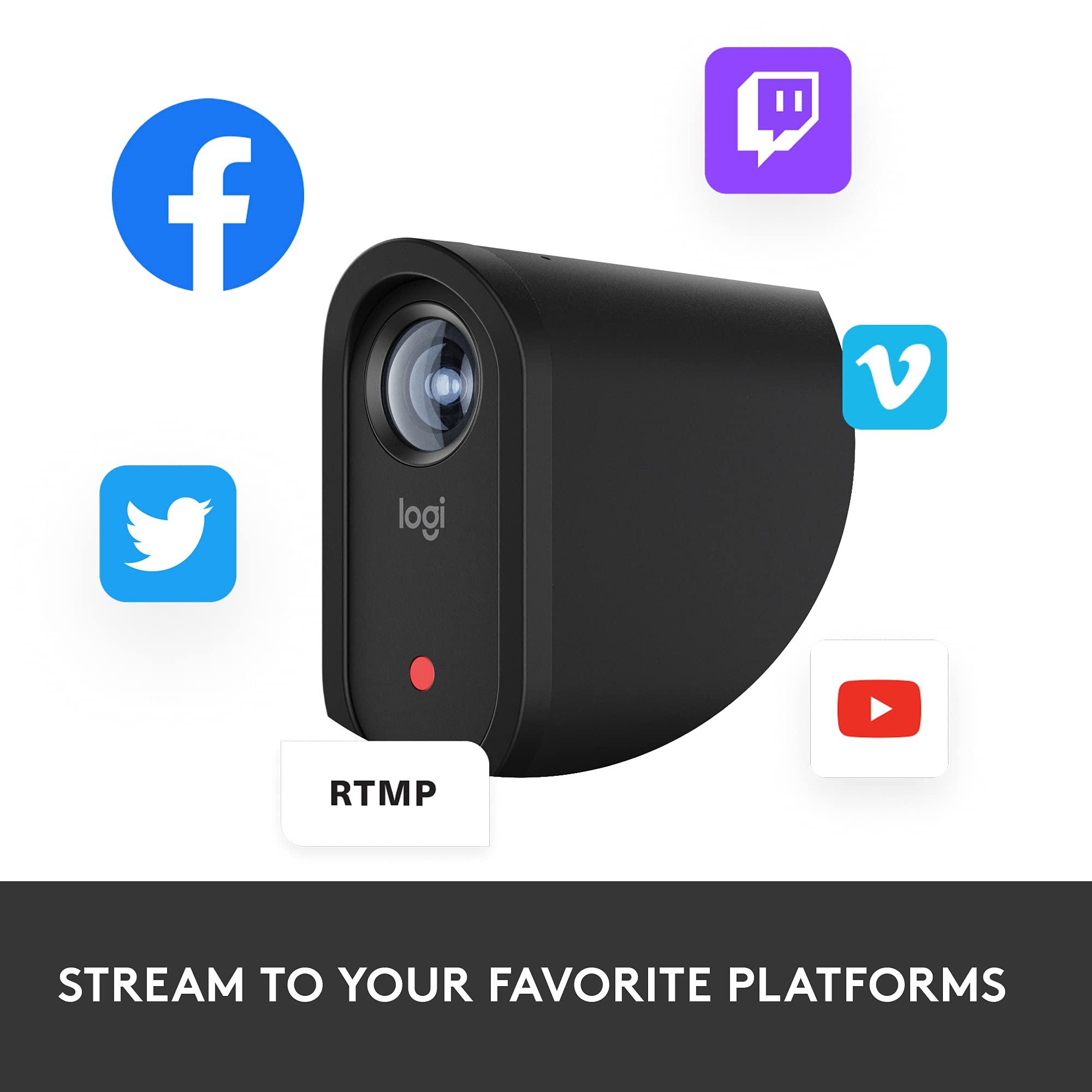 Certified Brands Logitech for Creators Mevo Start Wireless Live Streaming Camera | 1080p HD Video with App Control, Stream via LTE or WiFi, Multicam Compatible | Signature Series 64GB Micro SDXC Card - 3 Pack