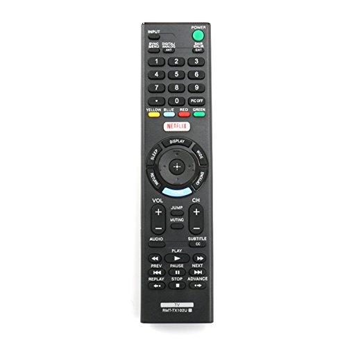 AIDITIYMI RMT-TX102U RMTTX102U Replace Remote Control fit for Sony Bravia TV KDL-55W6500 KDL-32W600D KDL-32R500C KDL-48R510C KDL-40R510C KDL40R530C KDL-48W600D KDL-48W650D KDL-55W6500D KDL-55W650D KDL-40W600D