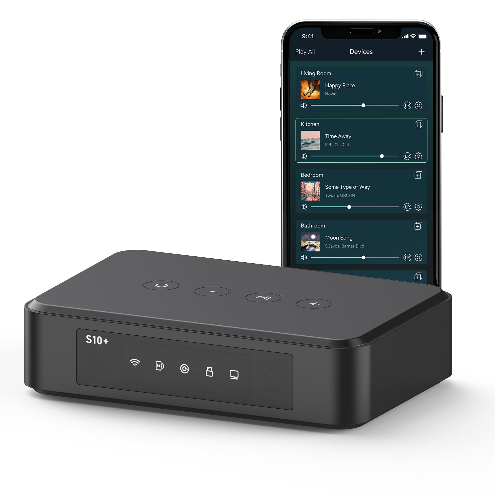 Arylic Arylic S10+ AirPlay Audio Receiver, Multiroom Stereo with SPDIF Out, WiFi & Bluetooth Music Streamer, Streams HD Lossless Music from Spotify, Amazon Music,Tidal etc.