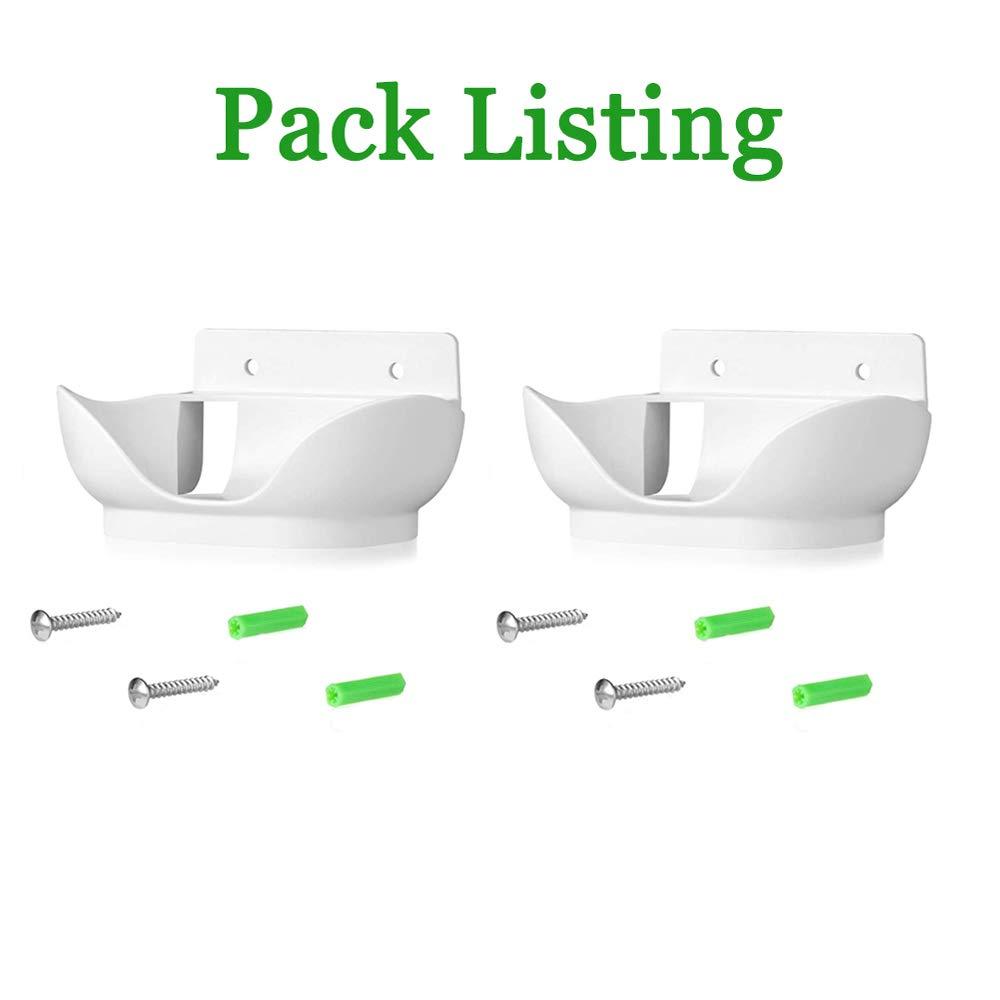 ynmy 2 Pack Wall Mount Compatible with Google Nest Audio Speaker,Built in Cord Management Easy Install,Stable Stand Google Nest Audio Smart Speaker Holder Accessories for Space-Saving, White