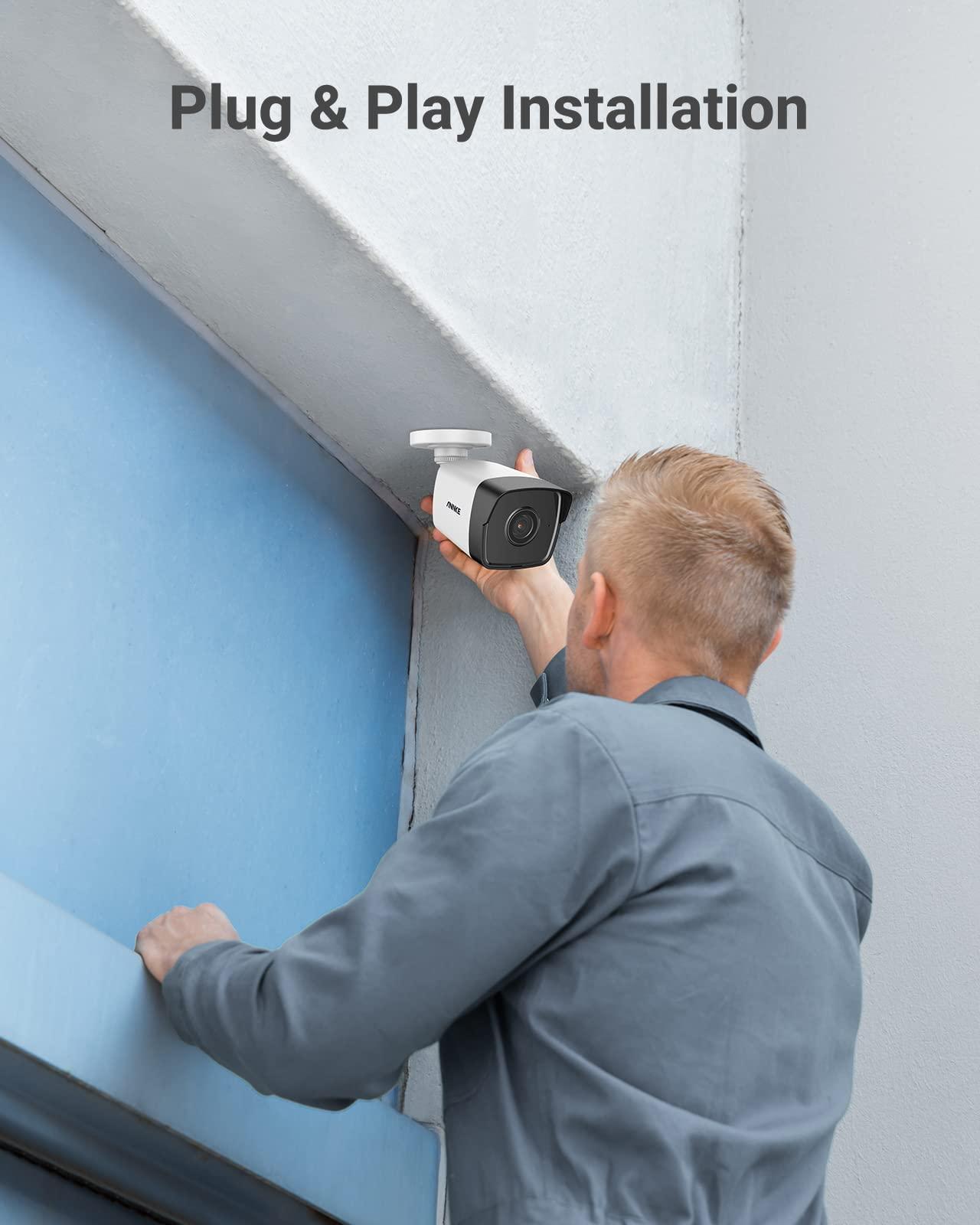 ANNKE ANNKE 5MP Security Camera System with 8MP 8 Channel PoE NVR x 2 (5 Megapixel) Indoor/Outdoor Wired IP POE Smart Cameras, 100 ft Night Vision, Remote Access, Motion Detection, Alert Push, No Hard Drive