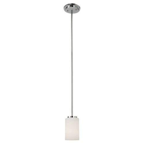 Sea Gull Lighting Sea Gull Lighting 61160-962 Oslo One-Light Mini-Pendant Hanging Modern Light Fixture, Brushed Nickel Finish