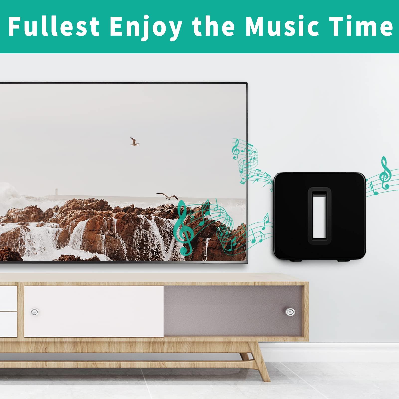 Yibracki Yibracki Wall Mount for Sonos Sub Gen 3 Gen 2 Mount, Heavy Duty Wall Mount for Sonos Sub Mounts, Mounting Brackets for Sonos Wireless Sub with Hardware Kit, Black