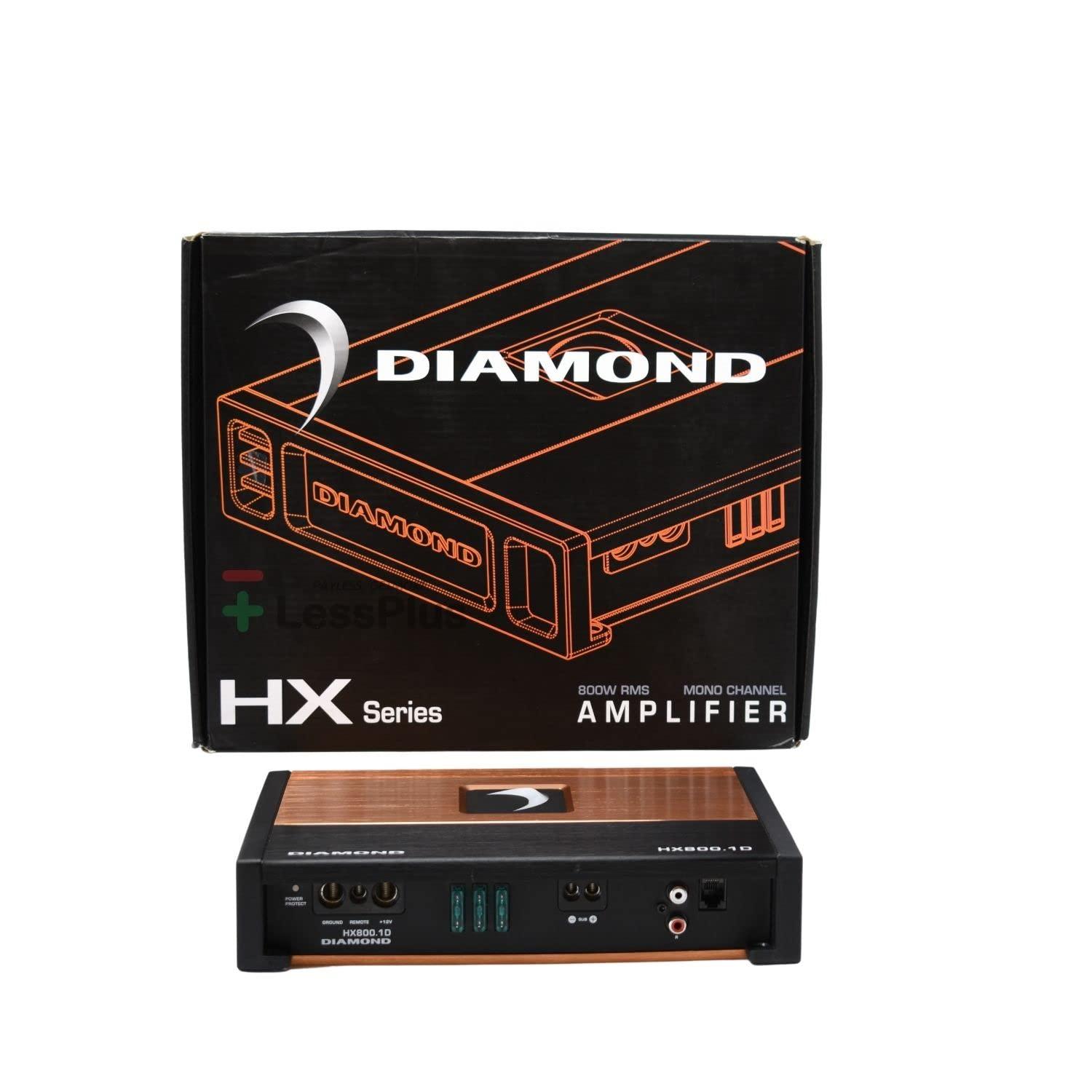 Diamond Audio Technology Diamond Audio HX800.1D 800W RMS HEX-Series Class-D Monoblock Amplifier + Free LAB Sticker