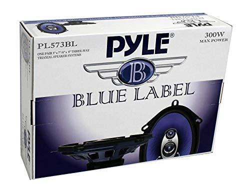 Pyle Pyle 4 New PL573BL 5x7 600 Watts 3-Way Car Coaxial Speakers Stereo Blue Four