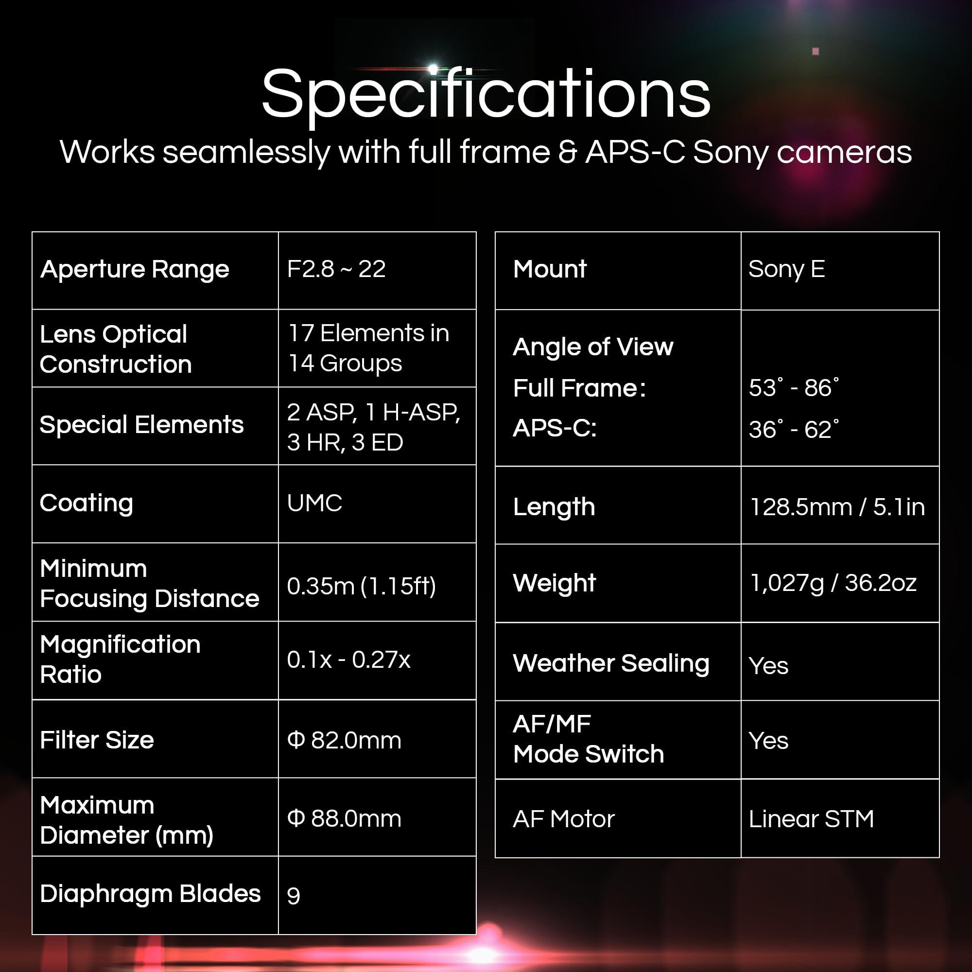 Rokinon Rokinon 24-70mm F2.8 AF Zoom Lens for Sony E Mount