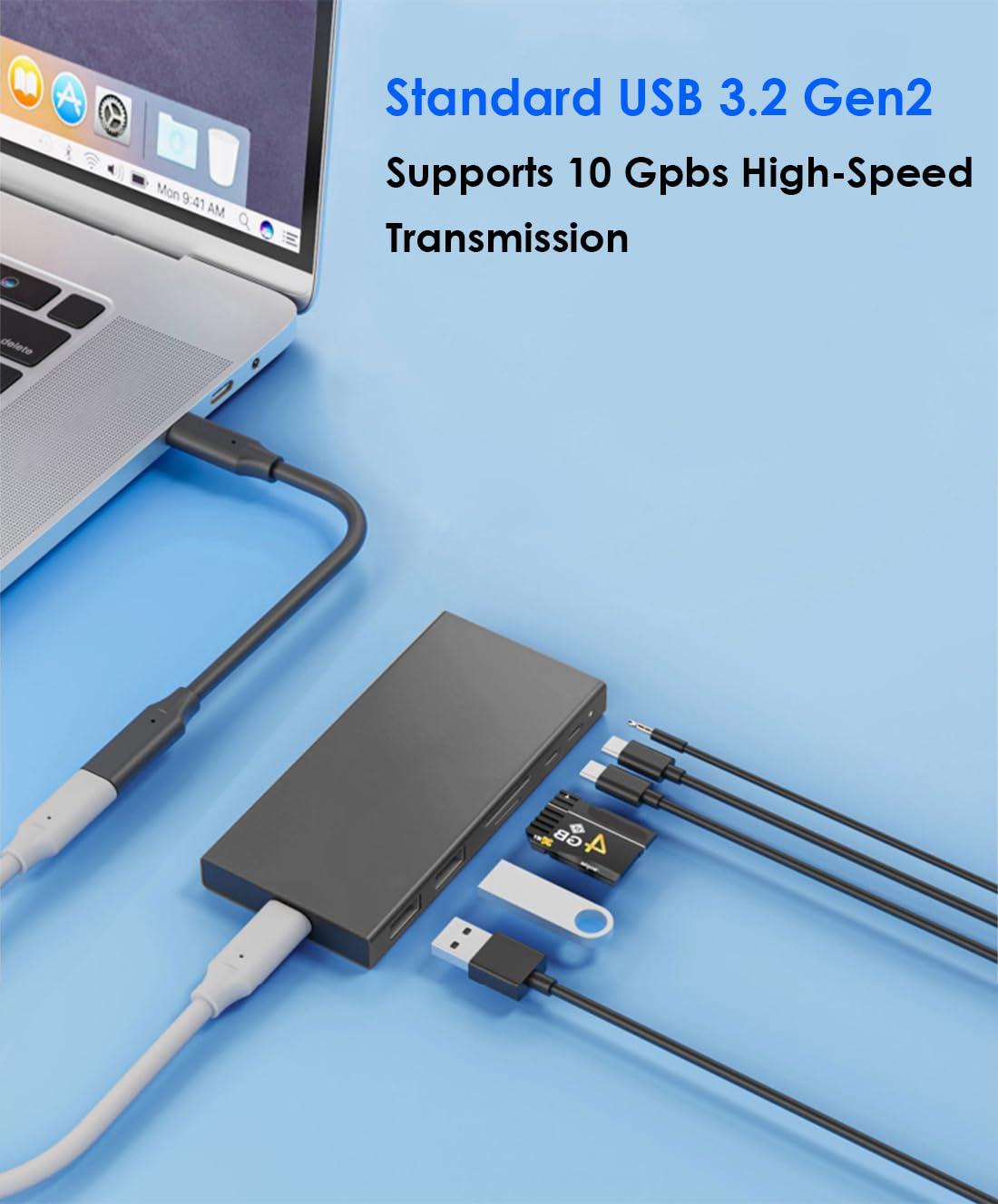 Mepsies USB C Extension Cable 3.3ft, USB Type C Male to Female Charging/Data Transfer Extender Cord, USB 3.2 10Gbps 5A/100W 4K/60Hz, Compatible with MacBook Pro/Air Dell XPS iPhone 15 Galaxy and More