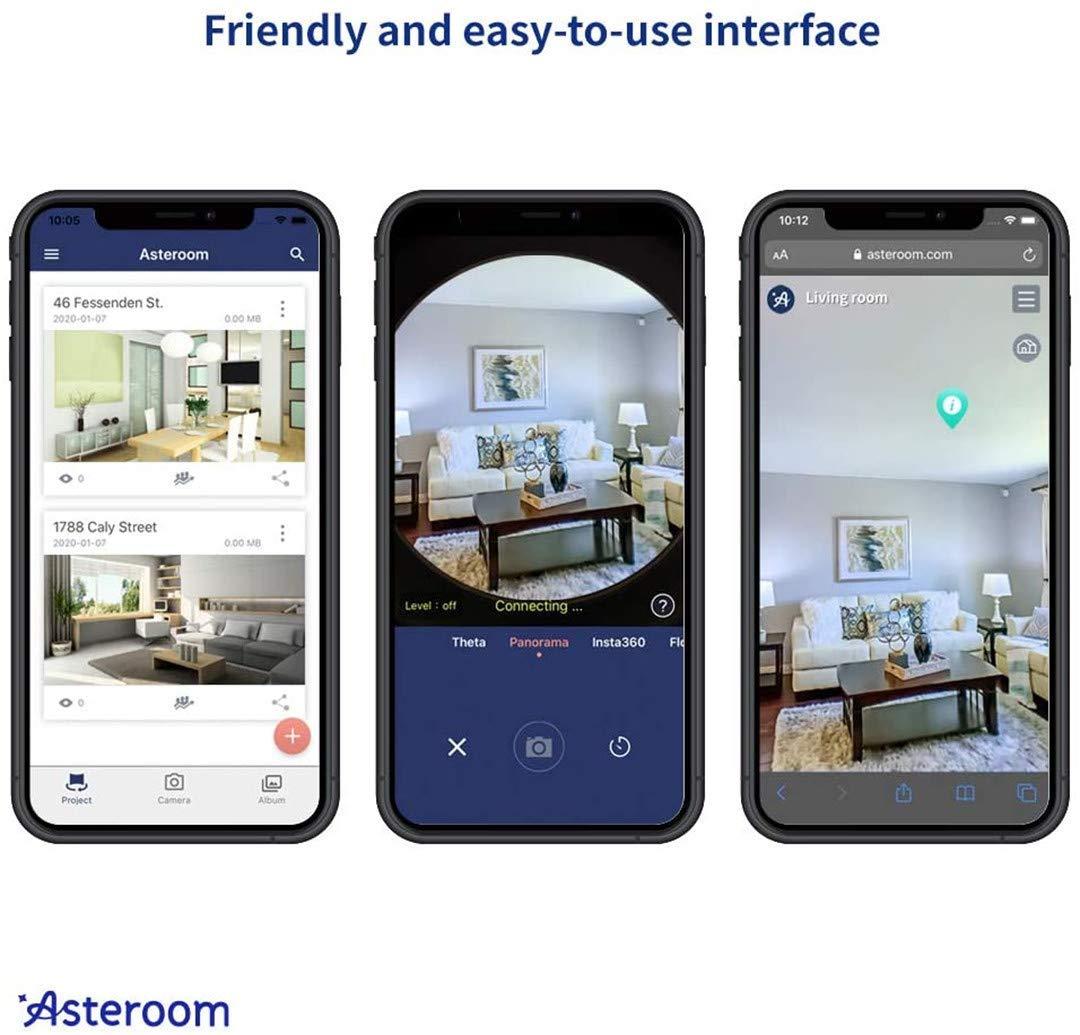 asteroom Asteroom 360 Camera 3D Virtual Tour Real Estate Kit - Gear Includes: Tripod, Digital Camera Rotator, Fisheye Cam Lens (Asteroom Phone Case Not Included, Purchased Separately on Amazon)