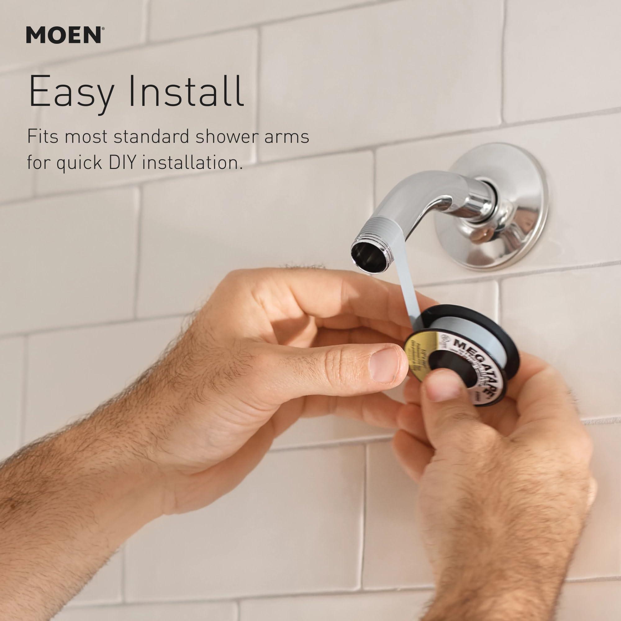 Moen Moen Velocity Chrome Two-Function Rainshower 8-Inch Shower Head with Immersion Technology for a High-Pressure Rinse, S6320
