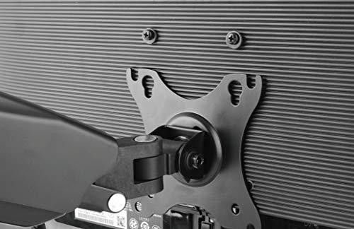 Rocelco Rocelco Premium Desk Computer Monitor Mount with USB 2.0 and Audio Port - Fits Single 13" - 27" LED LCD Flat Screen - Pneumatic Full Motion Assist Adjustable Arm - Grommet and C Clamp - Black (R MA1)