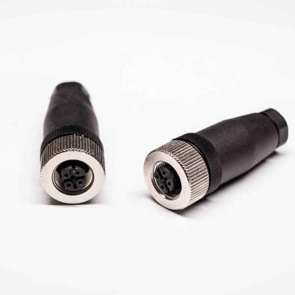 keisnoaja 10pcs M12 B-Coded 5Pin IP67 Circular Connectors Field Installable Cable Plug With Screw Termination