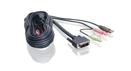 IOGEAR IOGEAR Single Link DVI-D USB KVM Cable, 6 Feet, G2L7D02U