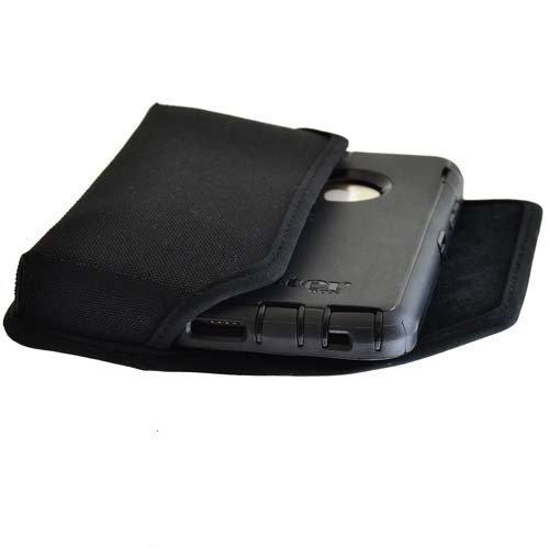 TurtleBack Turtleback Belt Clip Case Compatible with Apple iPhone SE 5 5c 5s w/OB Defender case Black Holster Nylon Pouch with Heavy Duty Rotating Belt Clip Horizontal