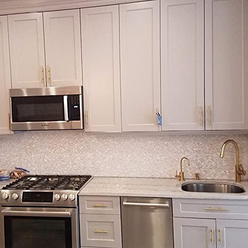 Art3d Art3d Mother of Pearl Shell Mosaic Tile for Kitchen Backsplash/Shower Wall Tile, 12" x 12" Groutless Subway