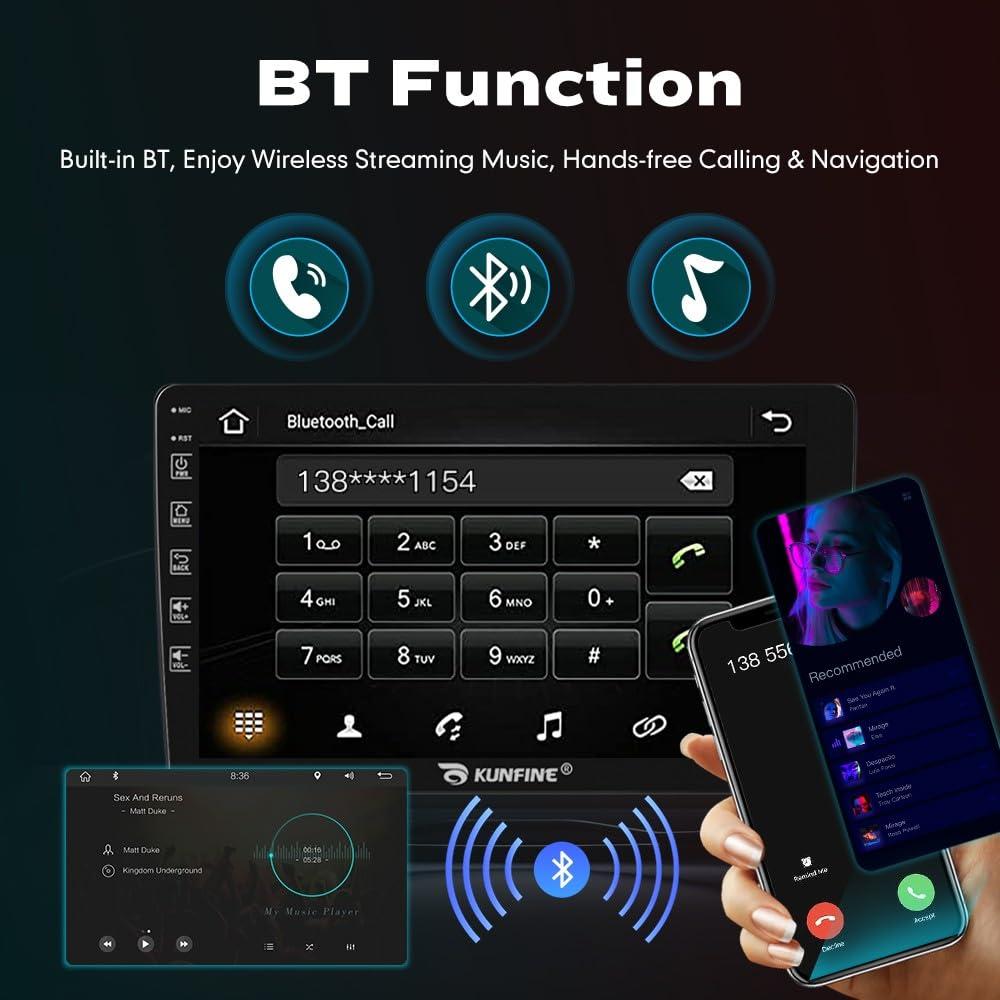 KUNFINE Kunfine Car Android Navigation Stereo GPS Radio Reverse Camera Display 9\" IPS Touchscreen Headunit Tablet Pad Media Player for Suzuki Swift 2010-2016, if Applicable Quad Core 2G+32G