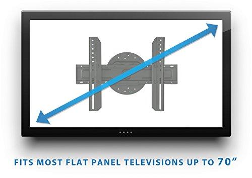 Mount-It! Mount-It! TV Wall Mount Landscape to Portrait Rotation, Fixed Mounting Bracket, Low-Profile for Samsung, Sony, Toshiba, Sharp, LG, Element, Westinghouse, TCL 32 to 60 Inch (Some 70") TVs, 110 lbs