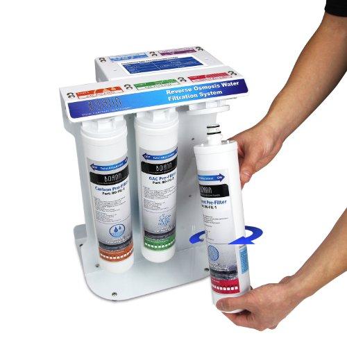 BOANN BOANN BNROSYS 5-Stage Reverse Osmosis Water Filter System with Quick-Twist Filters