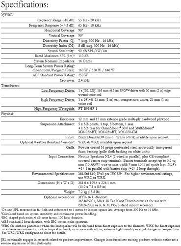 JBL Professional JBL Professional AC16 Ultra Compact 6.5-Inch 2-Way Single Loudspeaker, Black