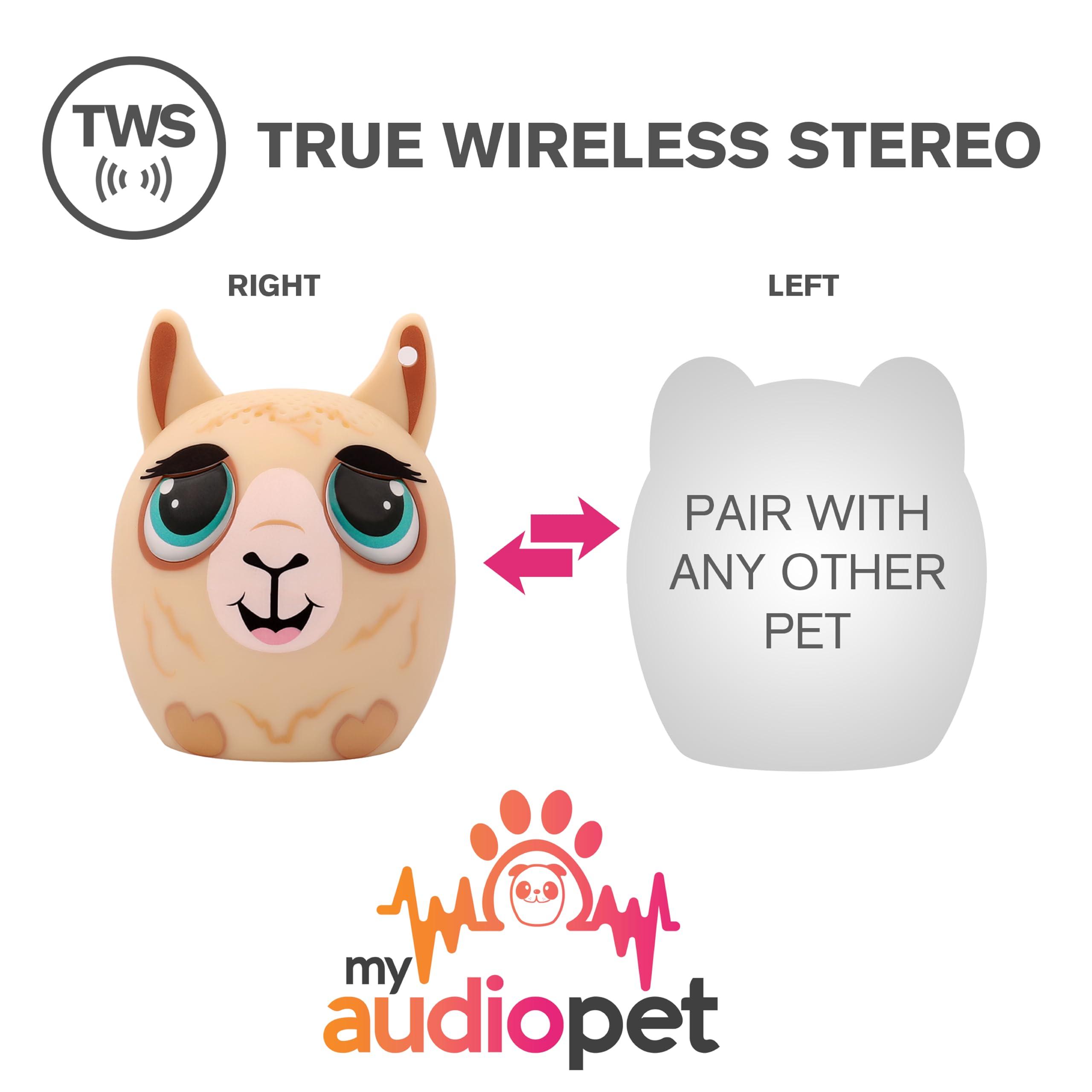 My Audio Pet My Audio Pet Mini Bluetooth Animal Wireless Speaker for Kids of All Ages - True Wireless Stereo Pair with Another TWS Pet for Powerful Rich Room-Filling Sound (Lalala Llama)