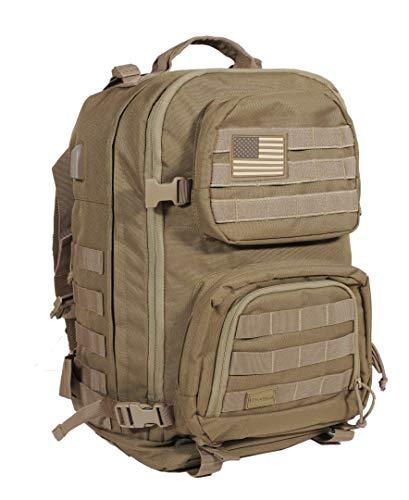 Rockland Rockland Military Tactical Laptop Backpack, Tan, Large