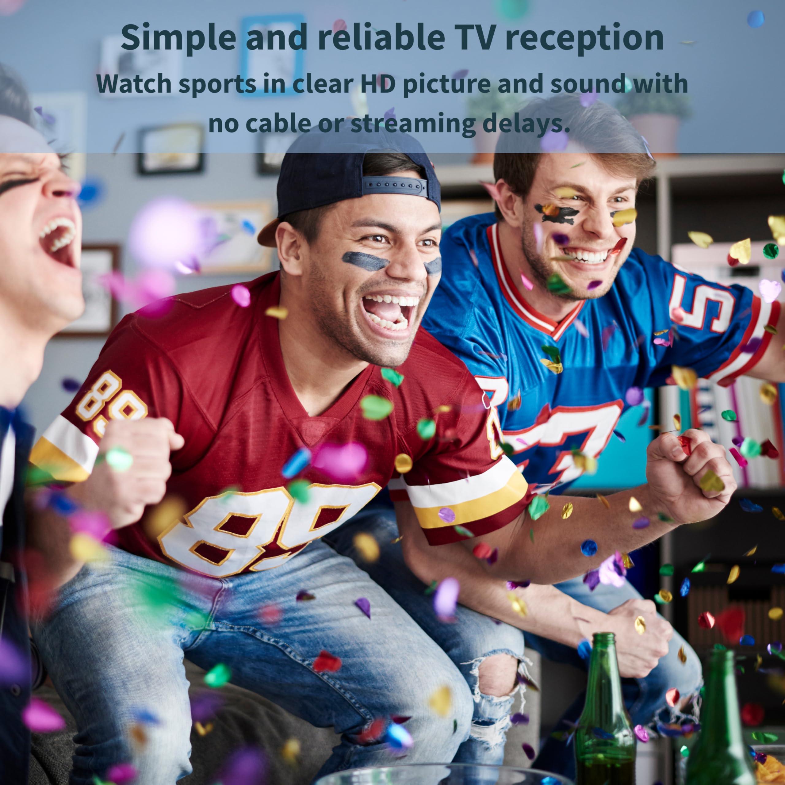 Mohu Mohu Leaf 50 Original Paper-Thin Indoor TV Antenna, UHF VHF, 60-Mile Range, Multi-Directional, 4K 8K UHD NEXTGEN TV - w/ 12 ft. Cable, Jolt Switch