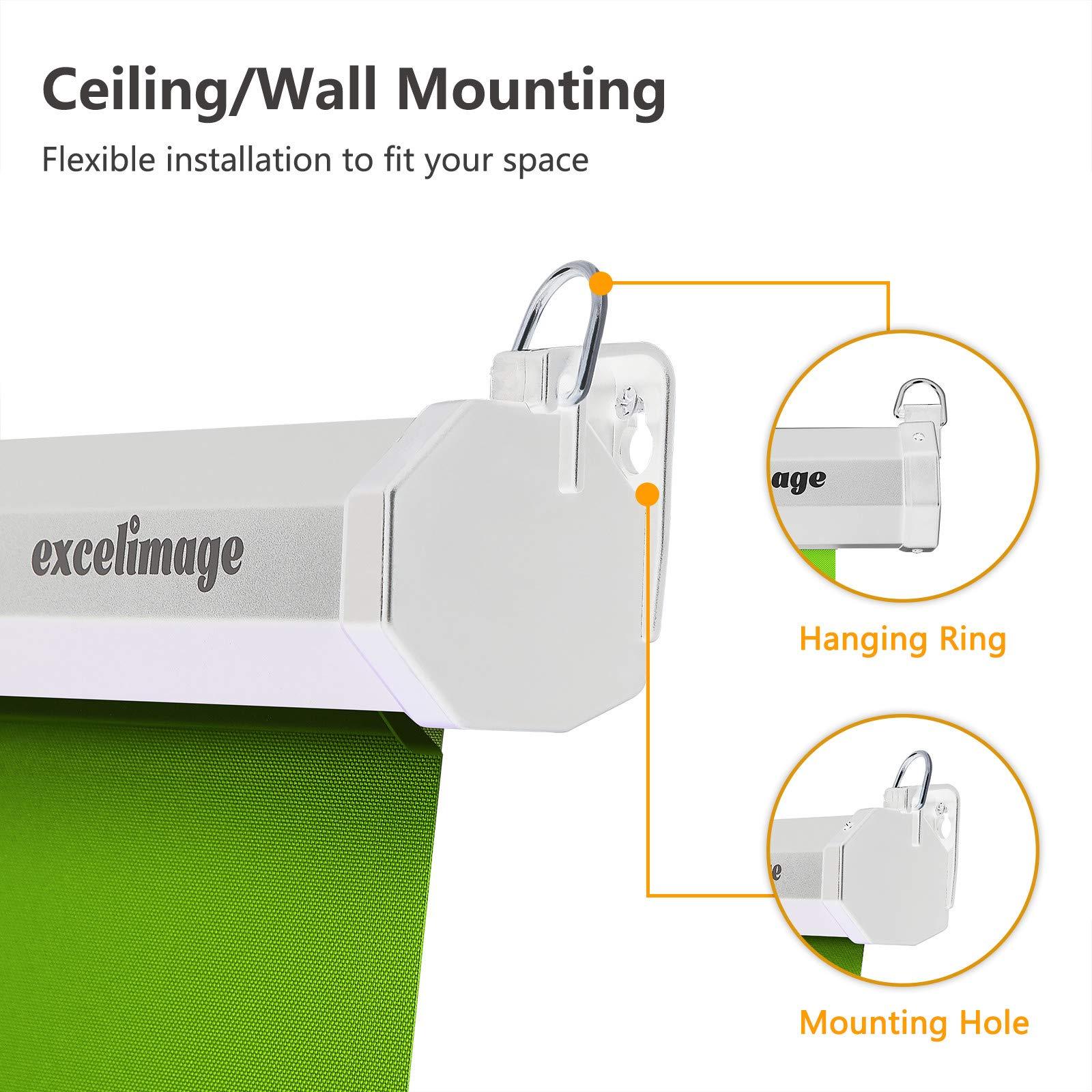 excelimage excelimage Pull-Down Green Screen Backdrop, 79x75 Auto-Locking Chroma Key Panel with Wrinkle-Resistant Green Fabric for YouTube Videos, Music Videos, Photography, TIK Tok, or Gaming (White)