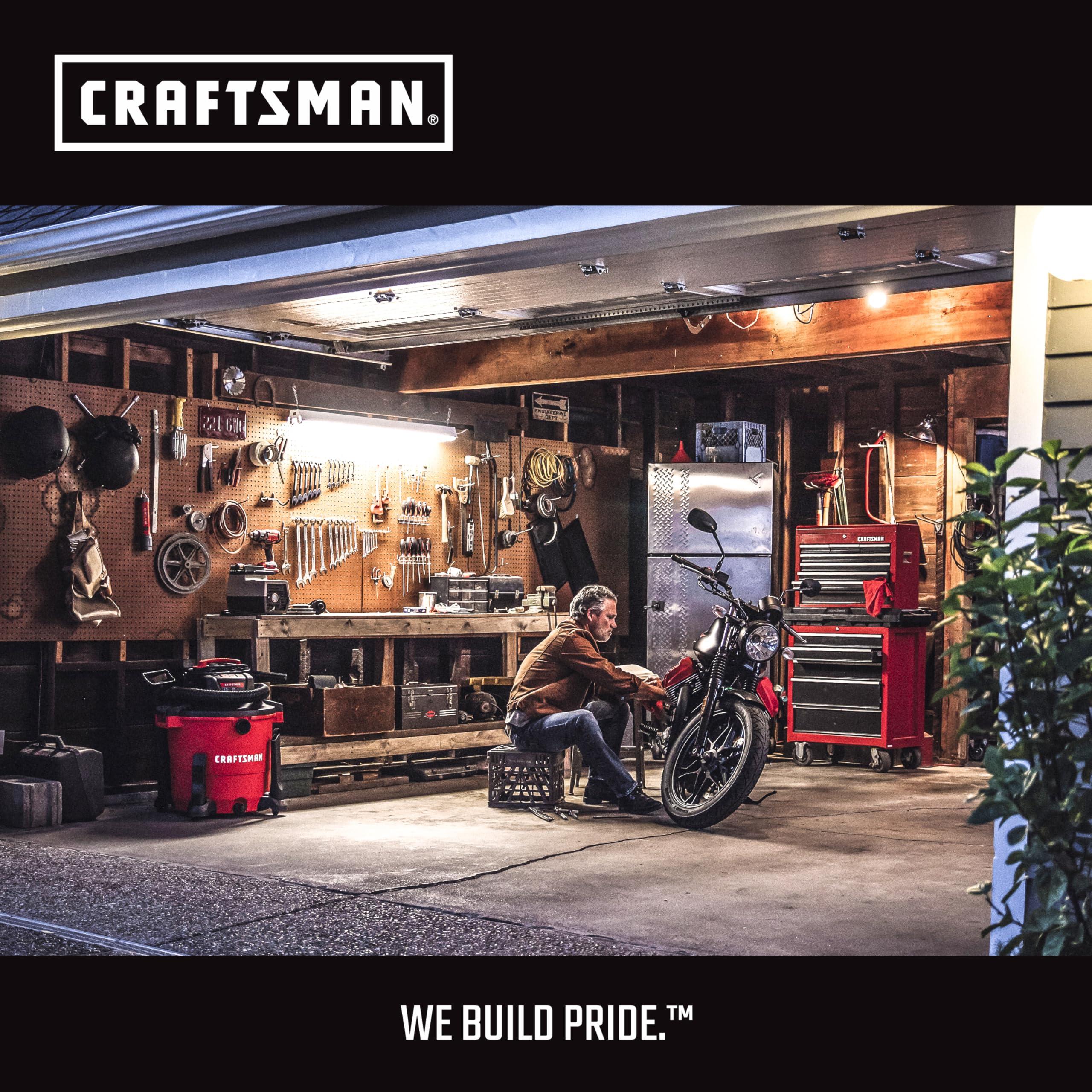 Craftsman CRAFTSMAN CMXZVBE38766 Dry Filters with Retaining Band Wet Dry Vac Replacement Vacuum Filter, Reusable Dry Only Filters for Most Shop Vac Branded Shop Vacuums, 3-Pack