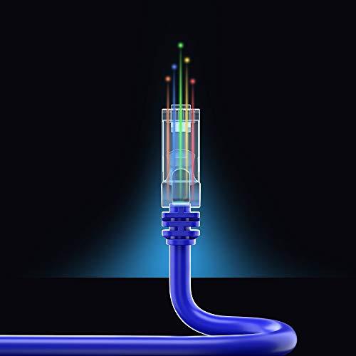 Maximm Cat 7 Ethernet Cable 75 ft - High-Speed Cat7 Internet & Network LAN Patch Cables, RJ45 Connectors - Perfect for Gaming, Streaming, and More (Blue)
