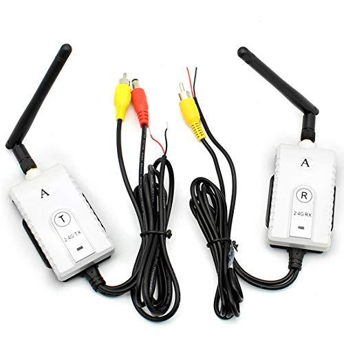 Eaglerich Eaglerich 2.4G Wireless AV Cable Transmitter and Receiver for Bus Car Video Monitor Truck Reversing Rear View Backup Camera 200m Range