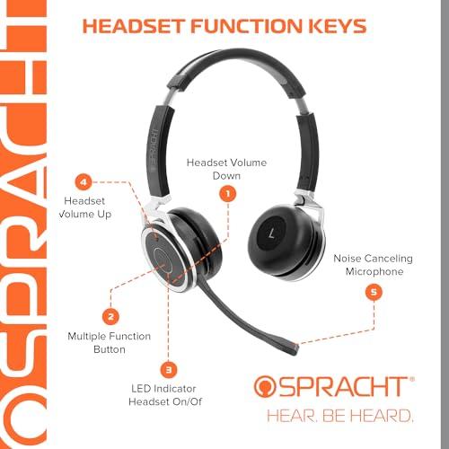 Spracht Spracht ZUMBTP-400 Zum BT Prestige Wireless Bluetooth Headset with Base