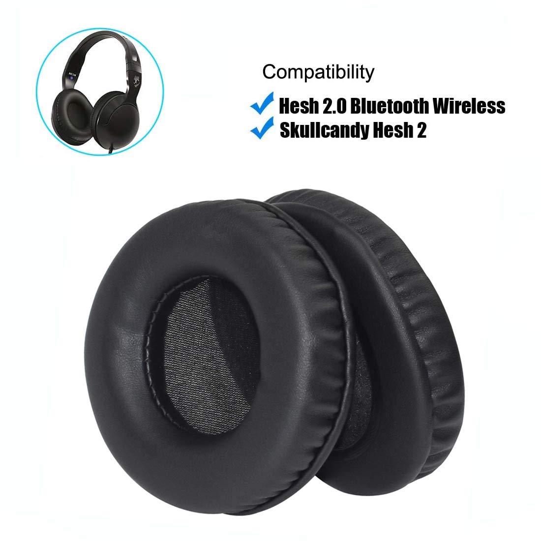 Lektuen Skullcandy Replacement Ear Pads Hesh 2 Replacement Ear Pads Ear Cushions Ear Cups Ear Cover Earpad Repair Parts for Skullcandy Hesh2.0 Bluetooth Wireless Headphones (Black)