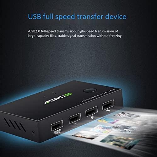 Lysee Lysee 3D Printer Parts & Accessories - AIMOS USB 2.0 KVM Switch Keyboard Mouse USB Splitter for 4 PC Sharing Printer 4K HDMI KVM Switch Box Video Display - (Color: Black)
