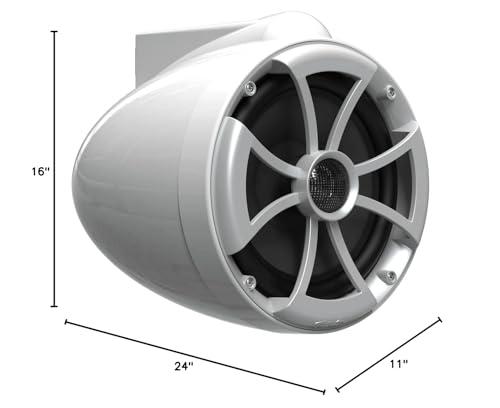 wet sounds wet sounds | ICON 8-W SC V2 | ICON Series 8" White Tower Speakers with Swivel Clamp 1 7/8"-3"
