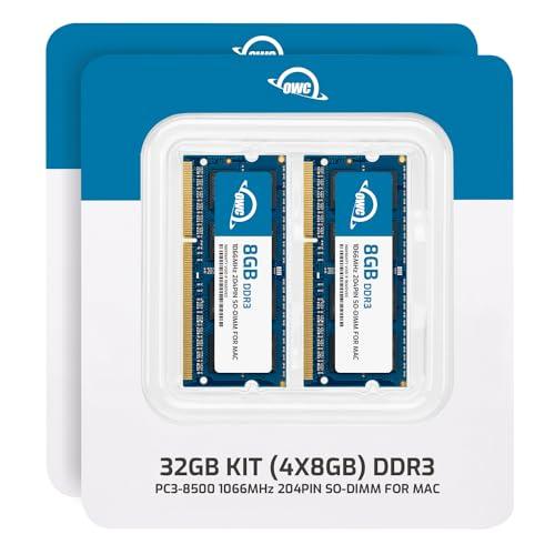 OWC OWC 32.0GB (4 x8GB) PC8500 DDR3 1066 MHz 240 pin Memory RAM Upgrade Kit Compatible with 2009 iMac 27 inch, (OWC8566DDR3S32S)