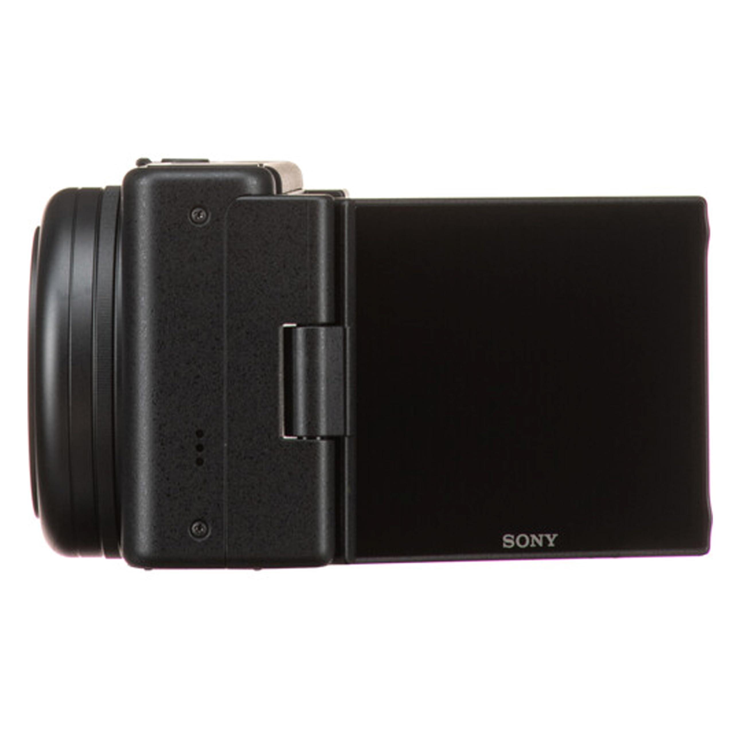 Sony Sony ZV-1F Vlogging Camera |20.1MP | 64GB Extreem Speed Memory,.43 Wide Angle & 2X Lenses, Case. Tripod, Filters, Hood, Grip,Editing Software Kit -Deluxe Bundle, Compact, Black