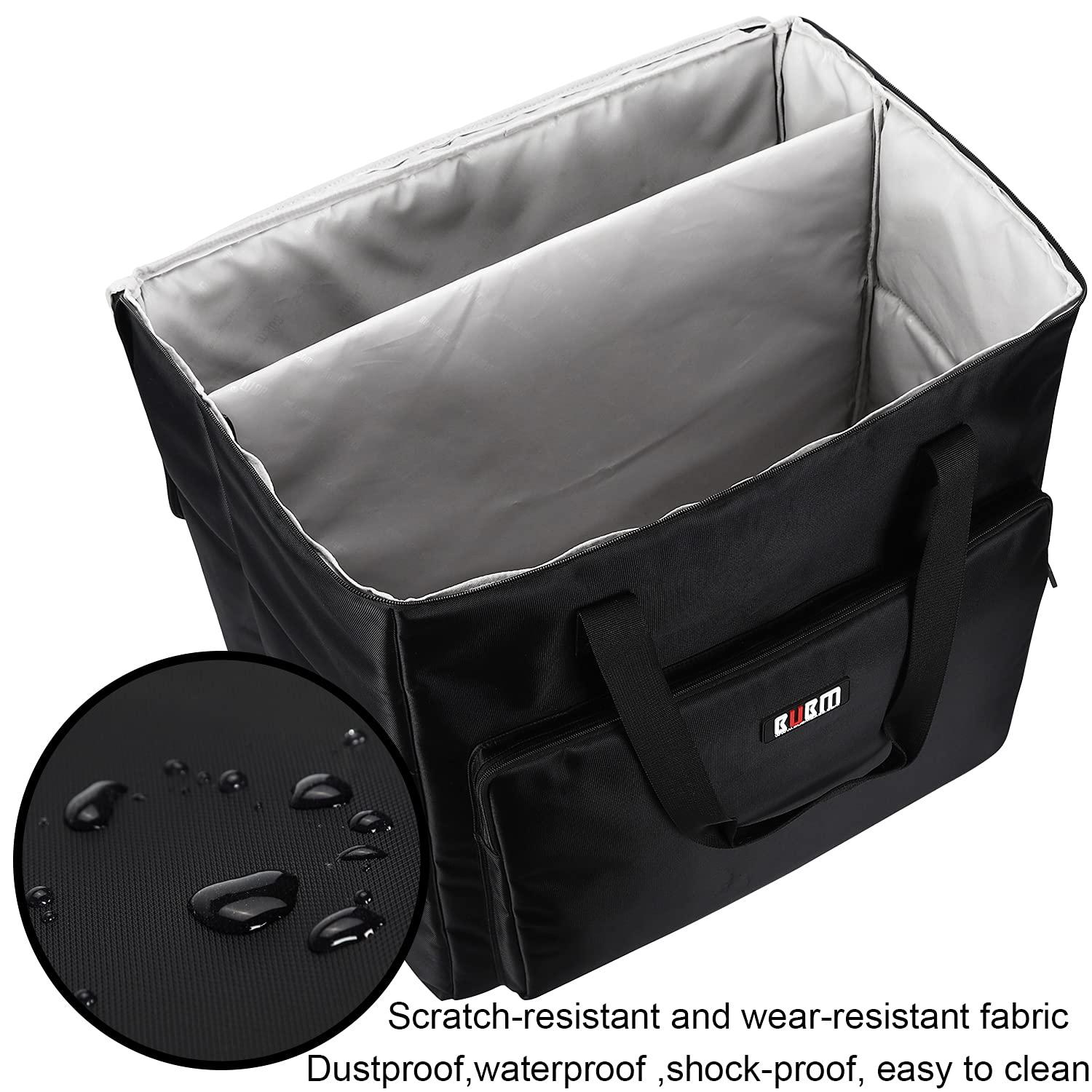 BUBM BUBM Desktop Computer Tower and Monitor Carrying Case,Protable Travel Tote Bag for PC Chassis, Monitor(Up to 24inch), Keyboard and Mouse,Black, Desktop Computer+ Monitor Bag, 3 light 24", Travel