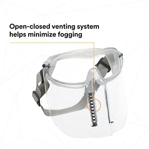3M 3M Modul-R Safety Goggle, 40658-00000-10 Clear Anti Fog Lens with Chin Protector (Pack of 1)