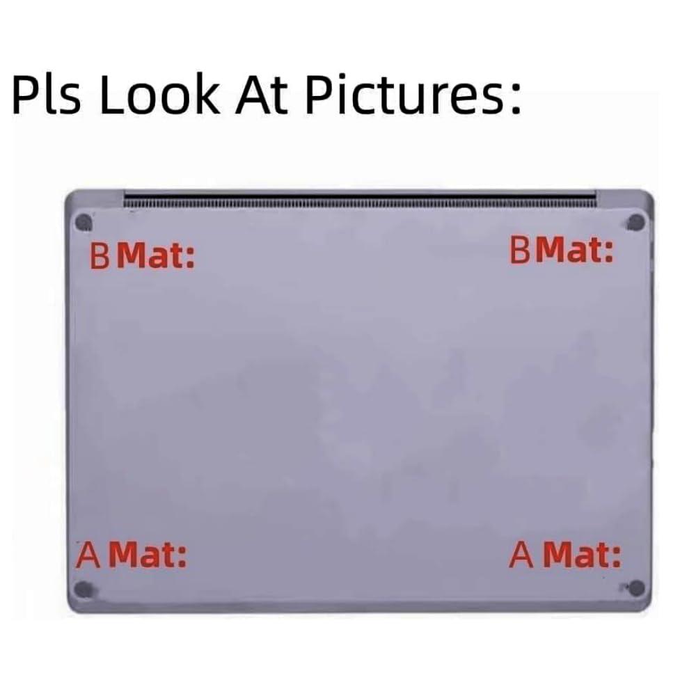 XIANG-YI Rubber Feet Mat Replacement for Microsoft Surface Laptop 3 4 5 Anti Slip Laptop Bottom Case Rubber Foot Pads Black