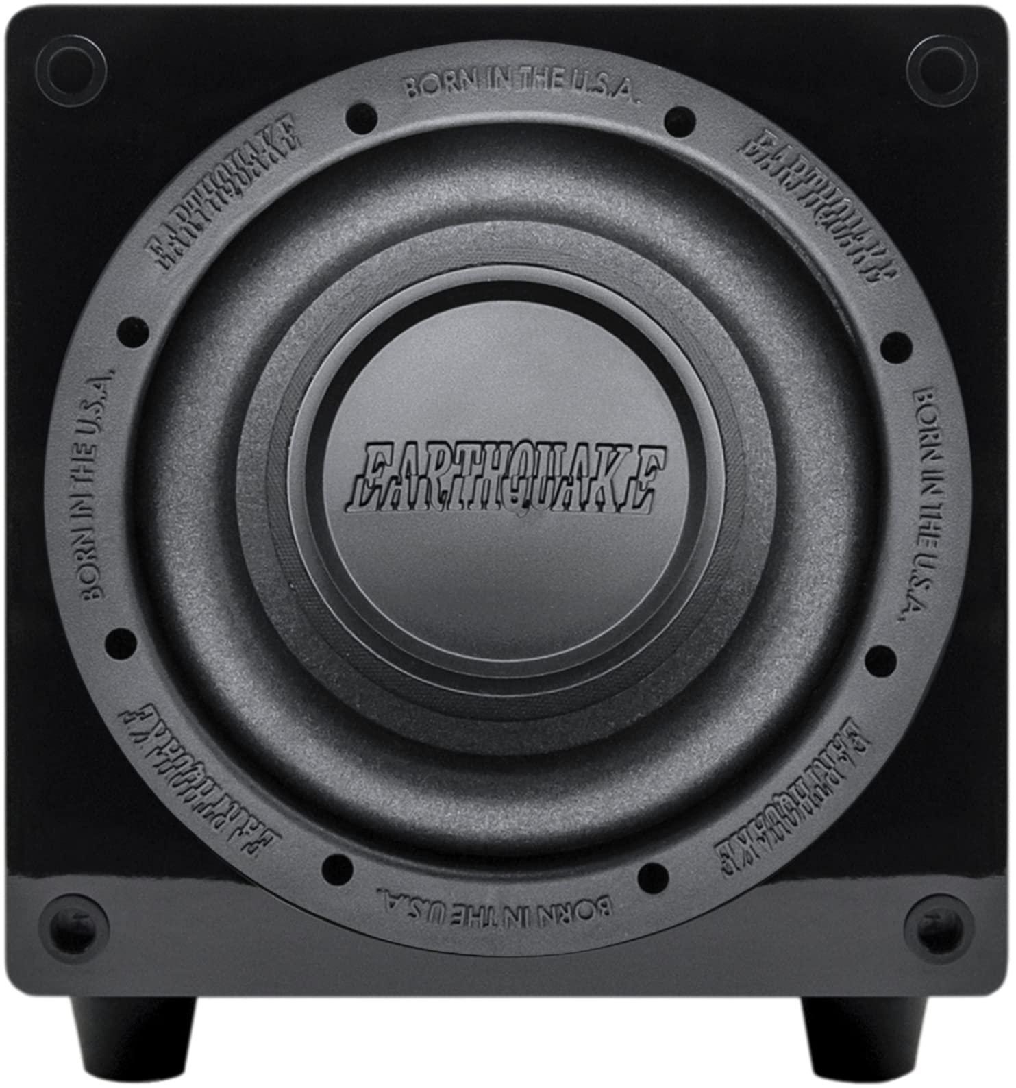 EARTHQUAKE EARTHQUAKE Sound MiniMe DSP P8 8-inch Powered Subwoofer with DSP Control and SLAPS Passive Radiator Technology, Black