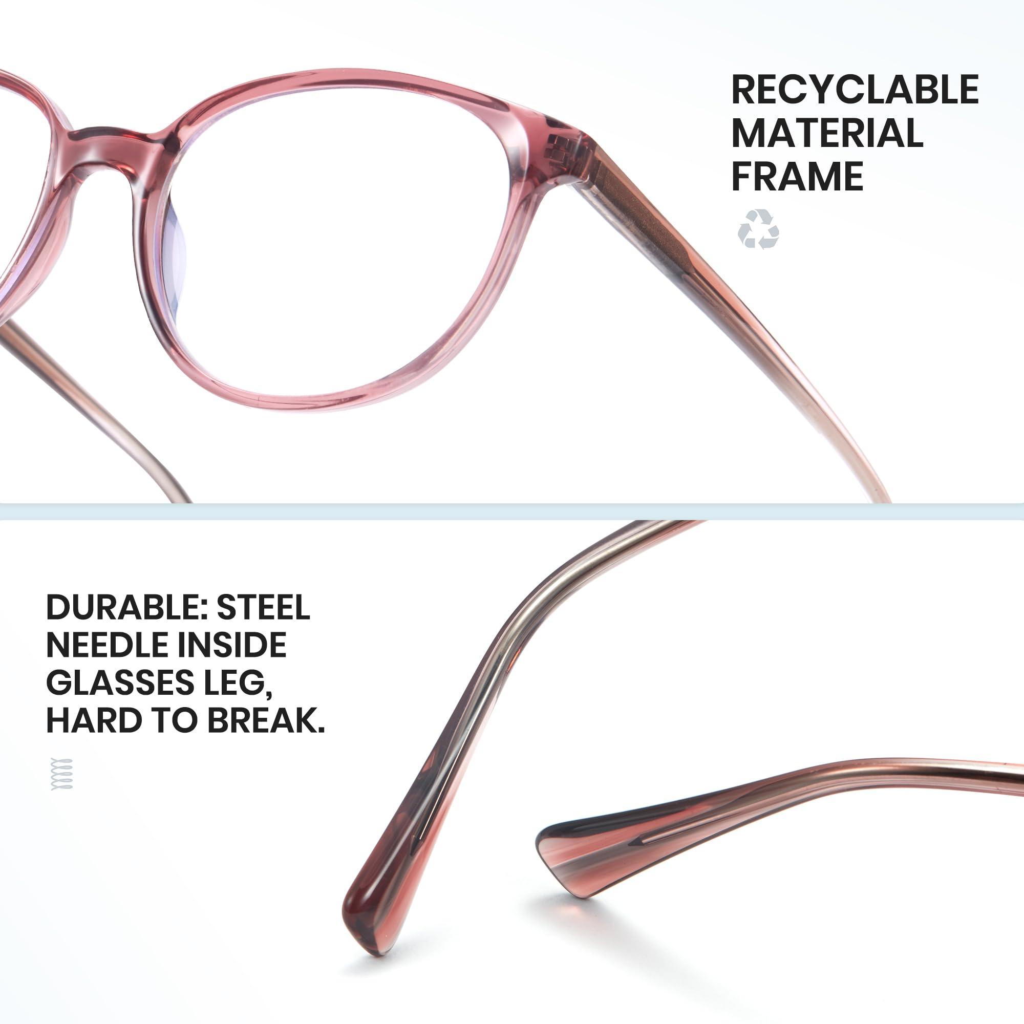 Cyxus Cyxus Round Blue Light Glasses Women Men Retro Circular Computer Glasses Anti Blue Light Blockers 8149