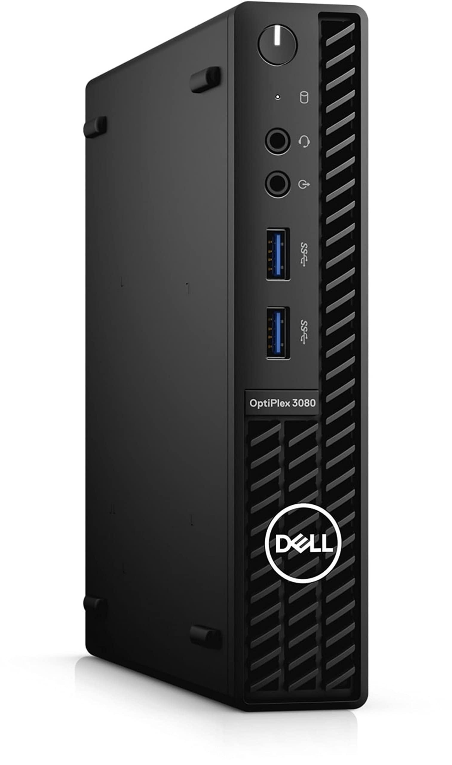 Dell Dell Optiplex 3080 Micro Desktop | Core i5-10500T - 256GB SSD Hard Drive - 8GB RAM | 6 cores @ 3.8 GHz Win 11 Pro Black (Renewed)