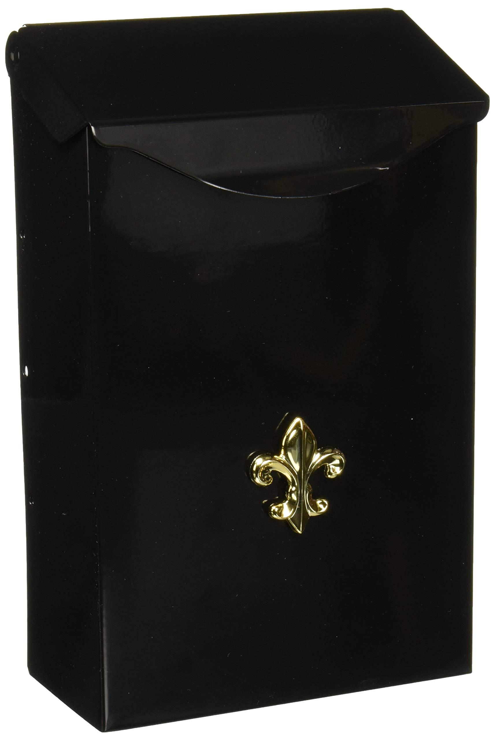 Gibraltar Mailboxes Gibraltar Mailboxes Classic Small Capacity Galvanized Steel Black, Wall-Mount Mailbox, BW110000