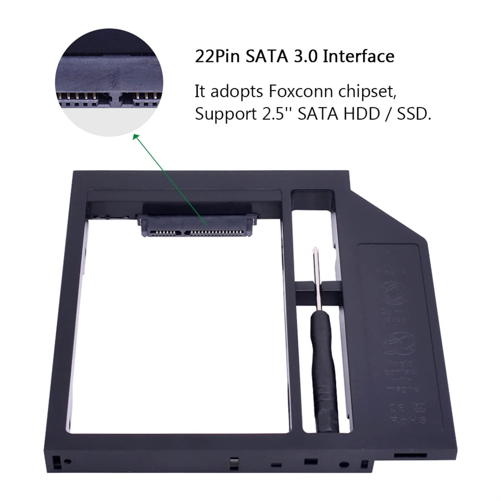 CZKE Original Package SATA 3.0 2nd HDD Caddy 12.7mm for 2.5" Hard Disk SSD Case Enclosure for Laptop CD-ROM DVD-ROM