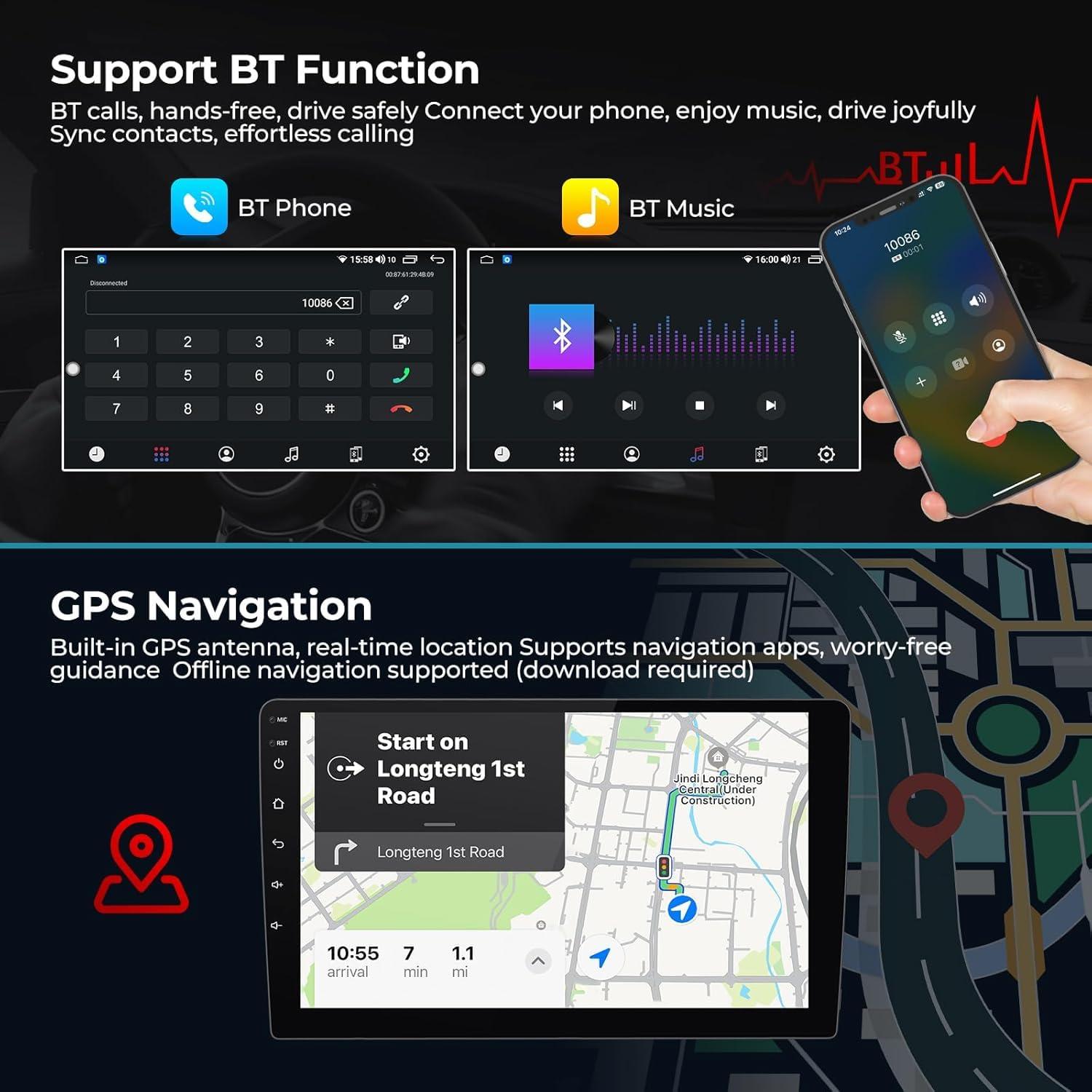 FELLOSTAR Radio Stereo for Ford S-MAX 2006-2015 Android 13 Head Unit 9 Inch Touch Screen Built in Carplay Andriod Auto IPS Bluetooth GPS Navigation (4-Core 2+32GB) FELLOSTAR